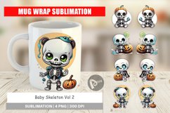 Mug Wrap Design Baby Skeleton Sticker Product Image 1