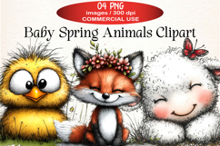 Baby Spring Animals Clipart Product Image 1