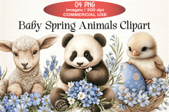 Baby Spring Animals Clipart PNG Product Image 1