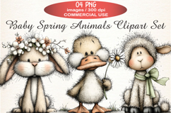 Baby Spring Animals Clipart Set Product Image 1