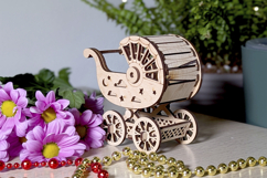 Baby stroller Miniature - laser cut file, Birthday SVG laser Product Image 4