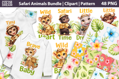 Safari Baby Animals Bundle | Kids Sublimation Pattern Product Image 1