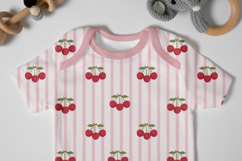 Summer Cherry Seamless Pattern | Fruit Digital Paper Product Image 5