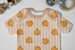 Summer Peach Seamless Pattern | Fruit Digital Paper Product Image 7
