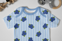 Summer Blueberries Seamless Pattern | Fruit Digital Paper Product Image 7