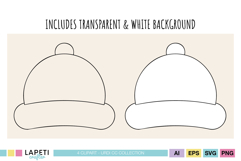 baby outfit svg with hat and mittens