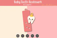 Baby Tooth Bookmark SVG Product Image 2