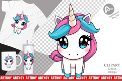 Cute Baby Unicorn Clipart Product Image 1