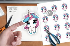 Cute Baby Unicorn Sticker Product Image 1