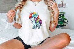 Watercolor Baby Unicorn Clipart Bundle Product Image 3