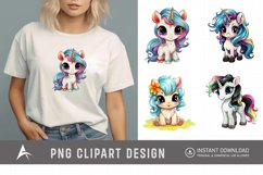 Watercolor Baby Unicorn Clipart Product Image 1