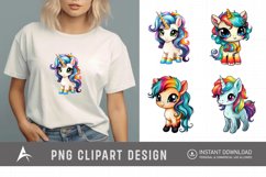 Watercolor Baby Unicorn Clipart Product Image 1