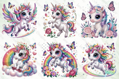 Baby Unicorns Sublimation Clipart Product Image 4
