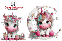 Baby Unicorns Sublimation Clipart Product Image 1