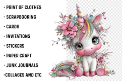 Baby Unicorns Sublimation Clipart Product Image 2