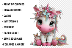 Baby Unicorns Sublimation Clipart Product Image 2