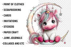 Baby Unicorns Sublimation Clipart Product Image 2