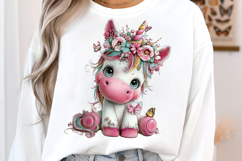 Watercolor Birthday Unicorn Clipart Product Image 3