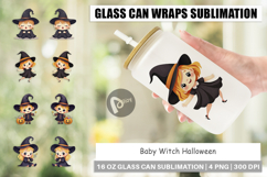 Glass Can Baby Witch Halloween Product Image 1
