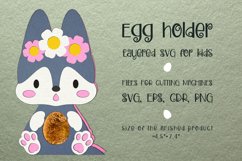 Baby Wolf. Easter Egg Holder Template for cutting machines