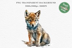 Baby Wolf Forest Animals Clipart PNG Scrapbooking Nursery Art Image Watercolor  Transparent Print invitation shirt designs sublimation kids printable digital watercolor baby wolf floral, scrapbooking clipart, sublimation nursery drawing, forest animals