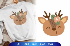 Baby Deer with Flower Sublimation Product Image 1