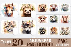 Baby Animals Mouse Pad Sublimation PNG Mega Bundle Product Image 2