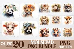 Baby Animals Mouse Pad Sublimation PNG Mega Bundle Product Image 3