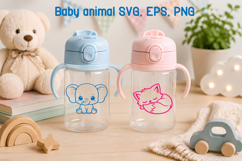 Cute Baby Animal SVG for Kids Crafts Product Image 1