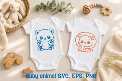 Cute Baby Animal Clipart PNG and SVG Product Image 1