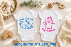 Cute Baby Animal SVG Design | Penguin SVG | Cow SVG Product Image 1