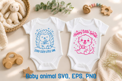 Cute Baby Animal SVG Design | Hedgehog SVG | Splash SVG Product Image 1
