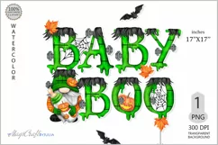 Baby Boo png |Baby Boo sublimation|frankenstein gnome png Product Image 1