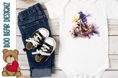 Watercolor Dirt bike Riders Sublimation design Product Image 2