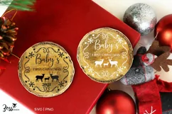 Baby's Frist Christmas Sublimation Design for ornaments Product Image 2