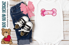 Applique Dog Bone Embroidery Design Product Image 2