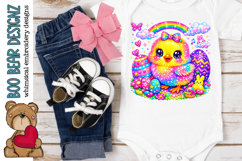 Rainbow Easter Chick Clipart Product Image 1