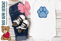 Dog Paw Print Embroidery design Product Image 2