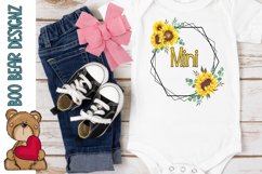 Mini Kiddo Sunflower Sublimation T shirt design Product Image 1