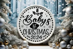 Baby's 1st Christmas 2024 SVG ,Christmas Round SVG Design Product Image 3
