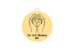 Baby&#039;s First Christmas Ornament Laser Cut Product Image 2