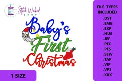 Baby&#039;s First Christmas Machine Embroidery Design Product Image 1