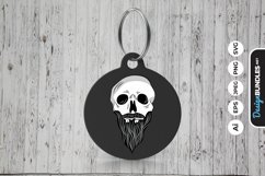 Skull with Mustache Keychain Product Image 1