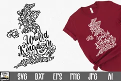 United Kingdom SVG File - United Kingdom Mandala Design Product Image 1