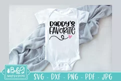 Cute Baby SVG - Daddy's Favorite - Newborn SVG Cut File Product Image 3