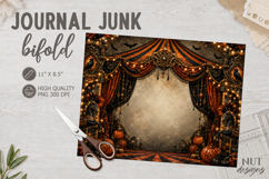 Vintage Creepy Circus Journal Junk Bifold Halloween Product Image 1
