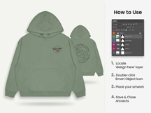 Knoll Hoodie Mockup Front Back PSD Template for Streetwear Product Image 4