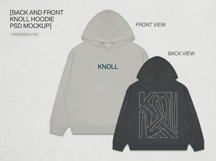 Knoll Hoodie Mockup Front Back PSD Template for Streetwear Product Image 2