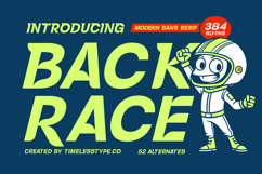 Back Race Italic - Modern Sans Serif Font Product Image 1