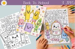 Back To School Coloring | Kids Activity Pages Product Image 1